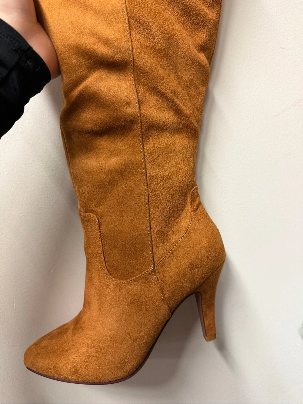Women’s Tall Suede Knee-High Boot in Cognac